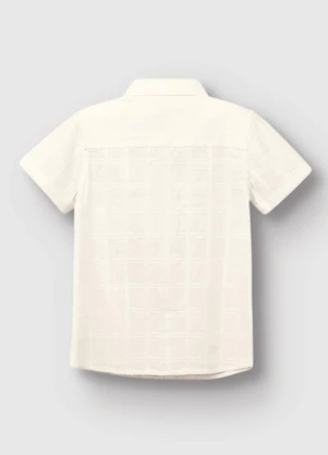 Carinhoso - Camisa Xadrez em Algodão Menino Off White - CARINHOSO