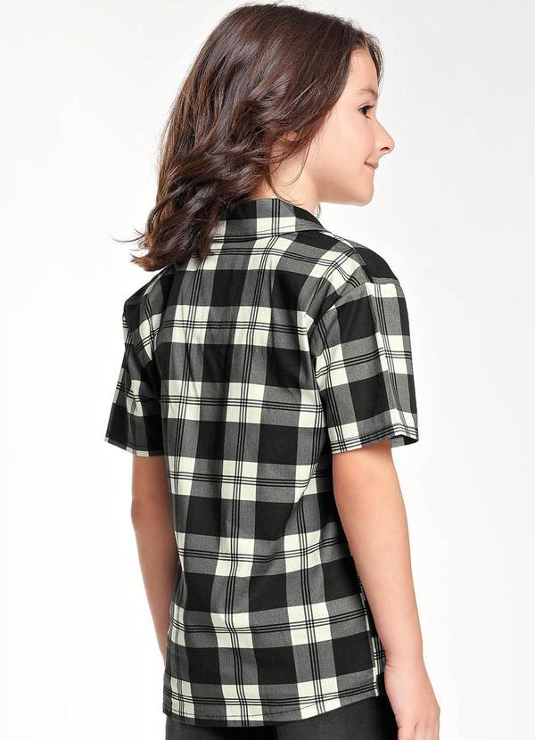Trick Nick - Camisa Xadrez Infantil Masculina Preto 2