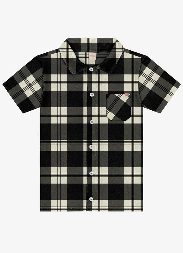 Trick Nick - Camisa Xadrez Infantil Masculina Preto 4