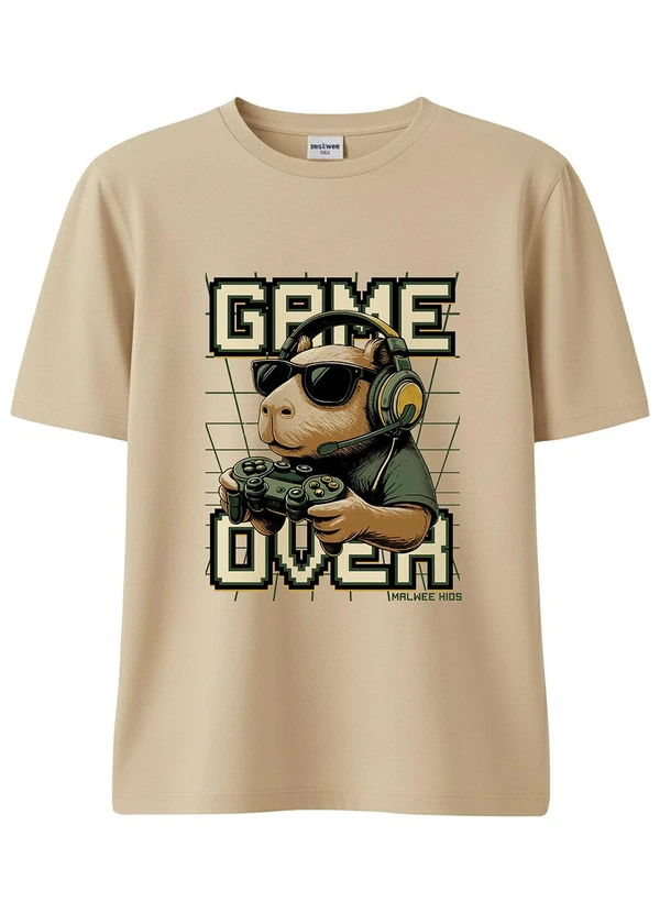 Malwee Kids - Camiseta Game Over Bege