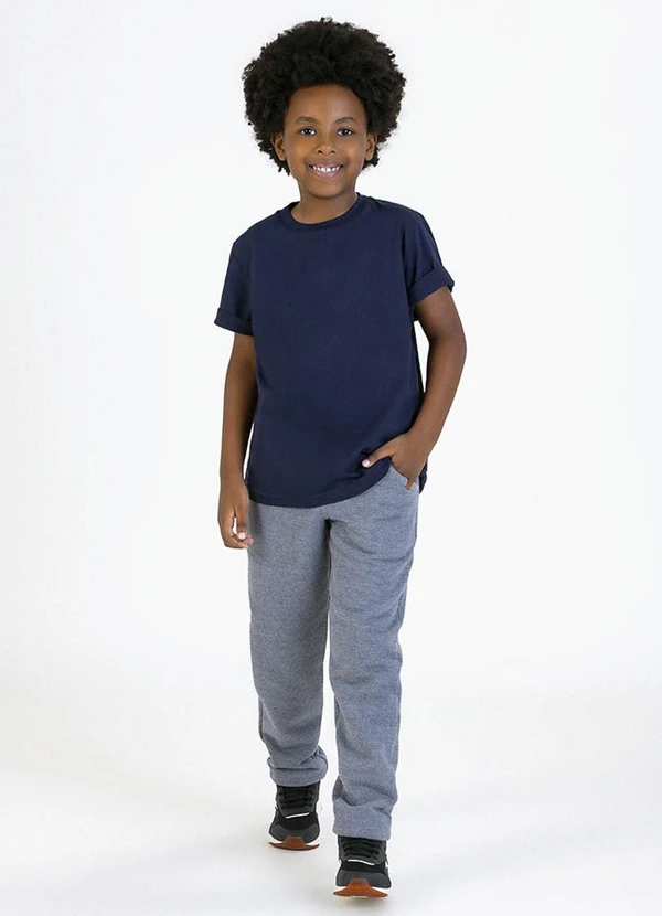 Soft Bonni - Camiseta Infantil em Meia Malha Azul