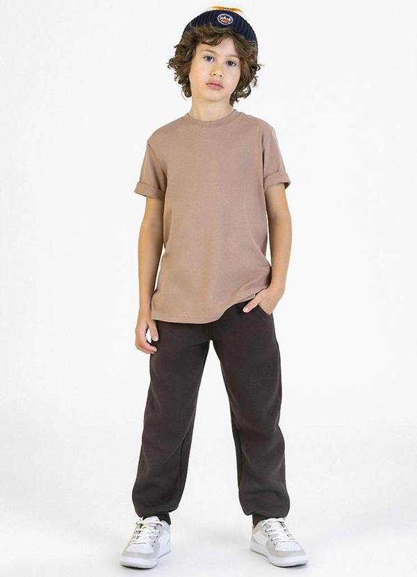 Soft Bonni - Camiseta Infantil em Meia Malha Bege