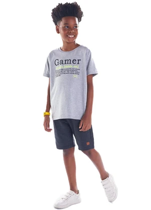 Pulla Bulla - Camiseta Malha Cinza - PULLA BULLA
