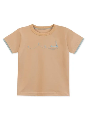 Marisol - Camiseta Manga Curta Infantil Bege - MARISOL