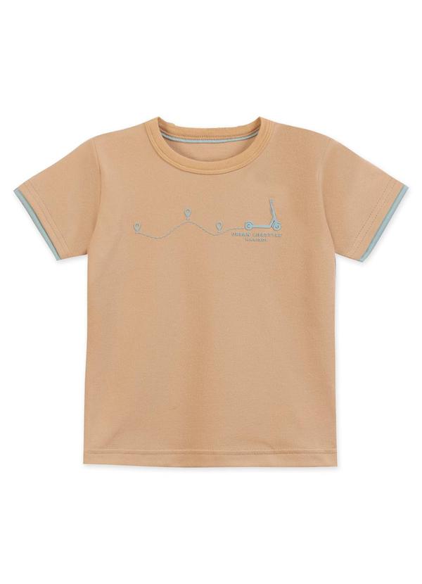 Marisol - Camiseta Manga Curta Infantil Bege