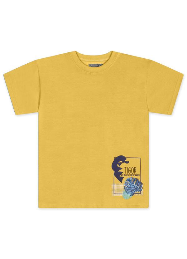 Tigor T Tigre - Camiseta Manga Curta Infantil Masculina Amarelo 1
