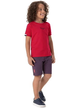 Marisol - Camiseta Manga Curta Infantil Vermelho - MARISOL