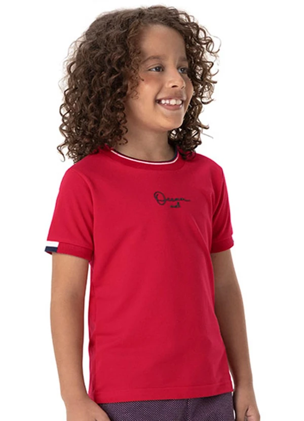 Marisol - Camiseta Manga Curta Infantil Vermelho