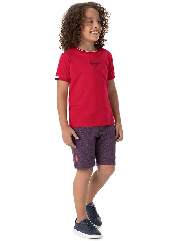 Marisol - Camiseta Manga Curta Infantil Vermelho 2