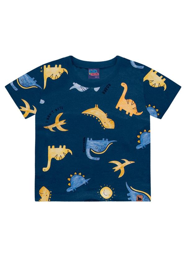 Kiko e Kika - Camiseta Manga Curta Azul