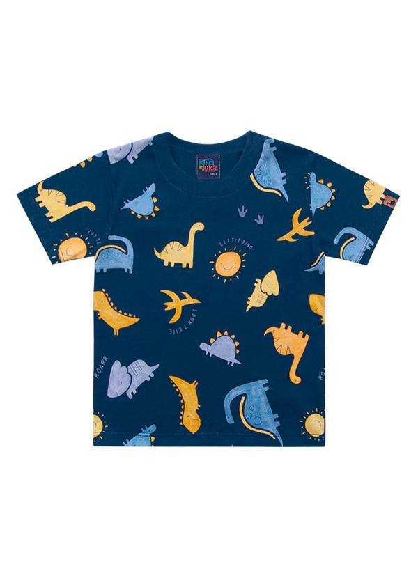 Kiko e Kika - Camiseta Manga Curta Estampada Azul 3