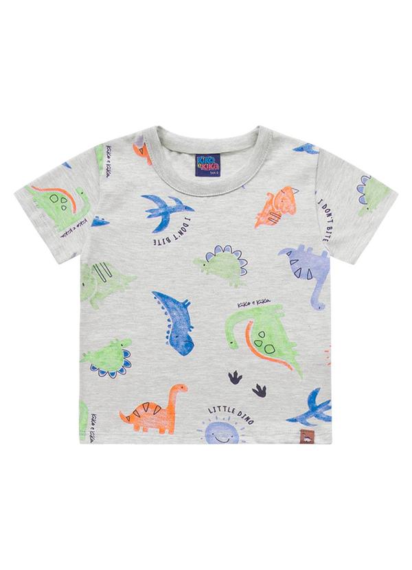 Kiko e Kika - Camiseta Manga Curta Cinza