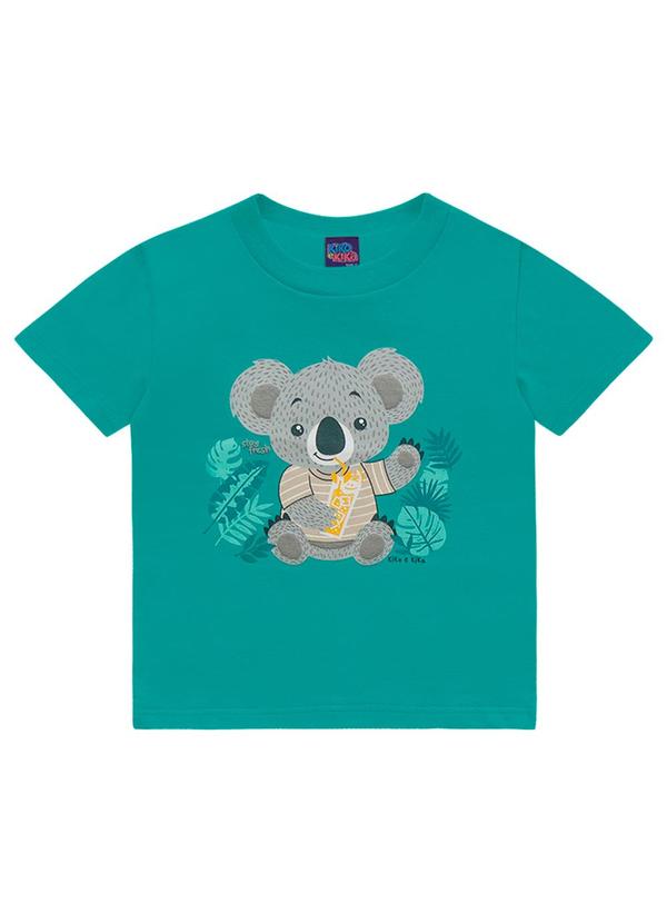 Kiko e Kika - Camiseta Manga Curta Estampada Verde