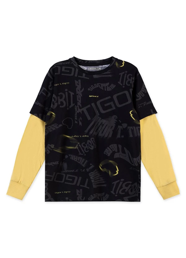 Tigor T Tigre - Camiseta Menino Tigor T. Tigre Preto