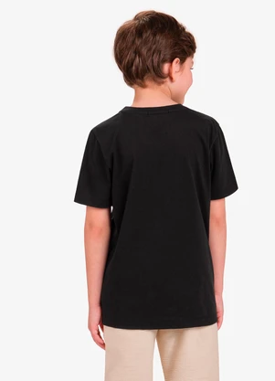 Trick Nick - Camiseta Infantil Manga Curta Estampa Local Preta - TRICK NICK