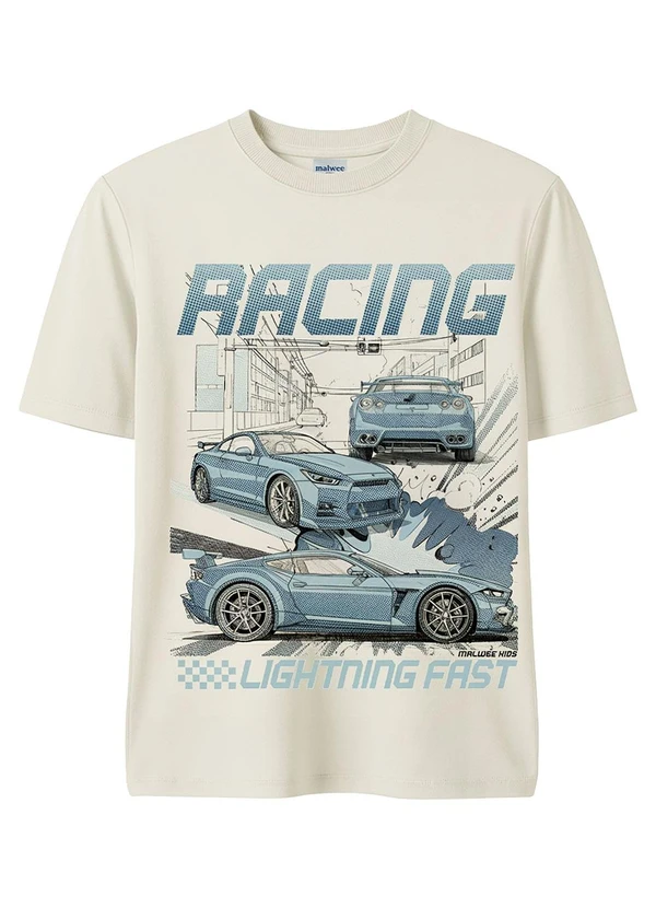 Malwee Kids - Camiseta Racing Off White 3