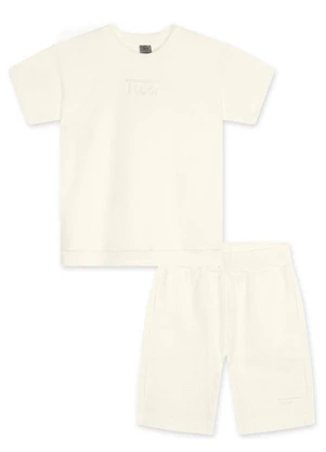 Tigor T Tigre - Conjunto Curto Infantil Masculino Bege - TIGOR T TIGRE