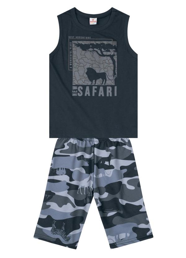 Brandili - Conjunto Menino com Regata e Bermuda Cinza