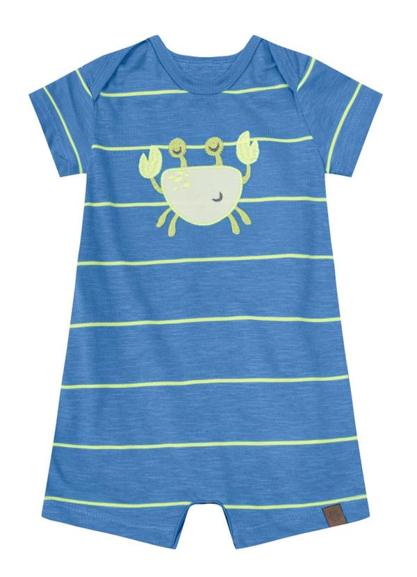 Brandili Baby - Macaquinho Bebê Menino em Malha  Baby  Azul 2