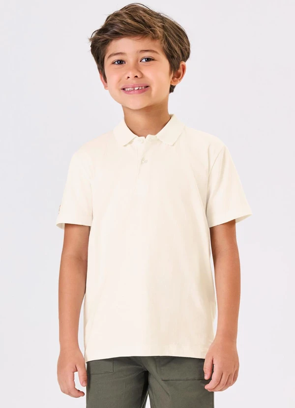 Trick Nick - Polo Infantil Cotton Leve Bege