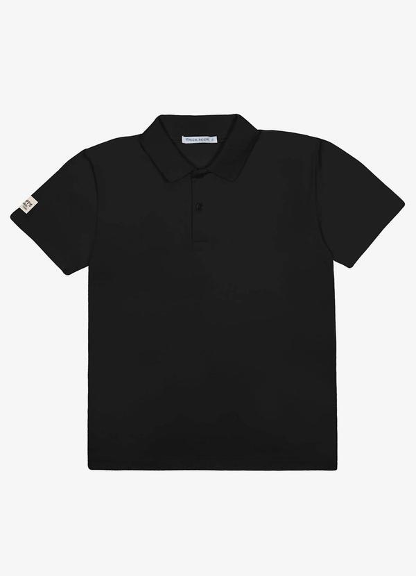 Trick Nick - Polo Infantil Cotton Leve Preto