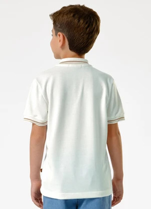Trick Nick - Polo Infantil Masculina Piquet Bege - TRICK NICK