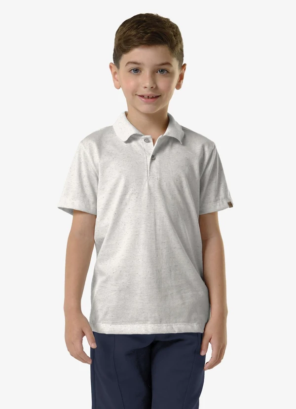 Trick Nick - Polo Infantil Masculino Meia Malha Bege
