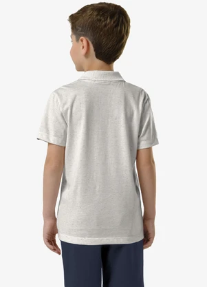 Trick Nick - Polo Infantil Masculino Meia Malha Bege - TRICK NICK