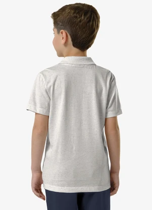 Trick Nick - Polo Infantil Masculino Meia Malha Bege - TRICK NICK