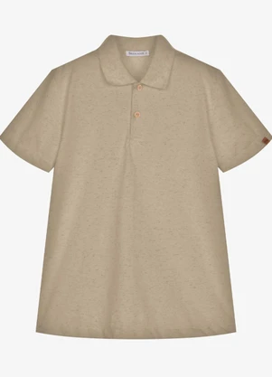Trick Nick - Polo Infantil Masculino Meia Malha Marrom - TRICK NICK