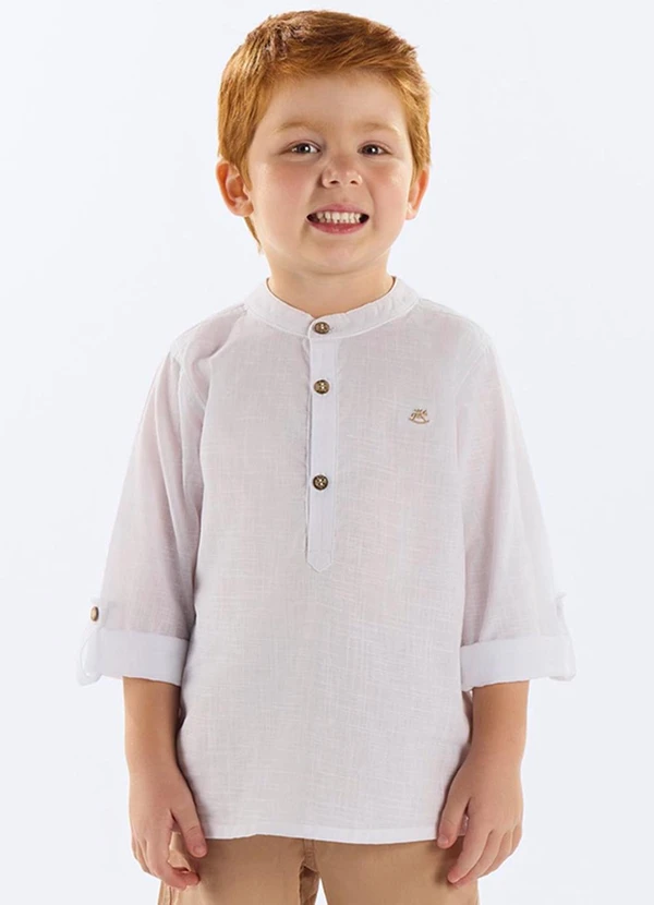 Up Baby - Bata Infantil Masculina Algodão Branco 1