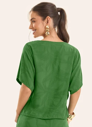 Rovitex - Blusa Feminina Estampada Viscose Verde - ROVITEX