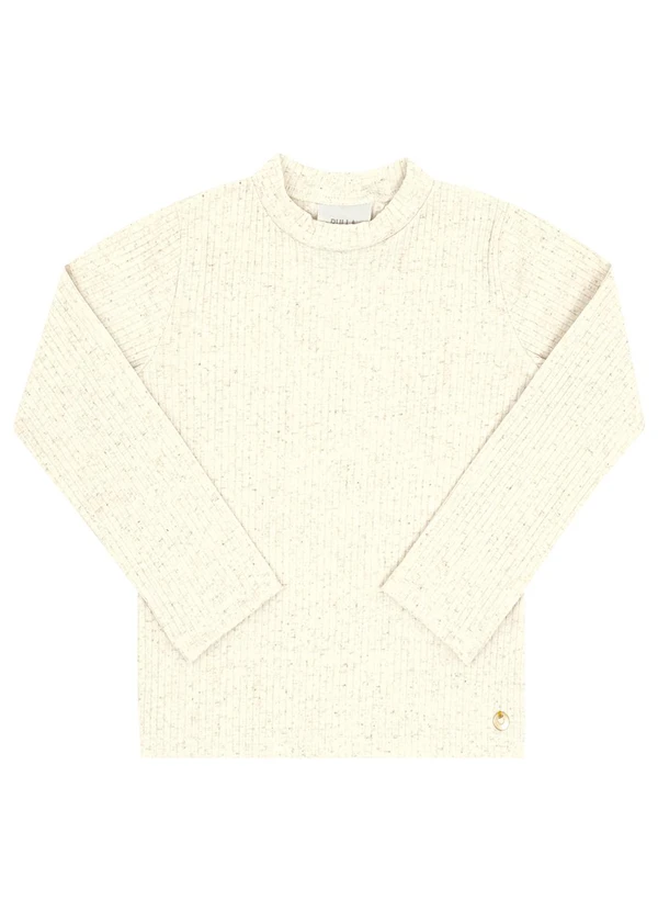 Pulla Bulla - Blusa Primeiros Passos Malha Canelada Natural