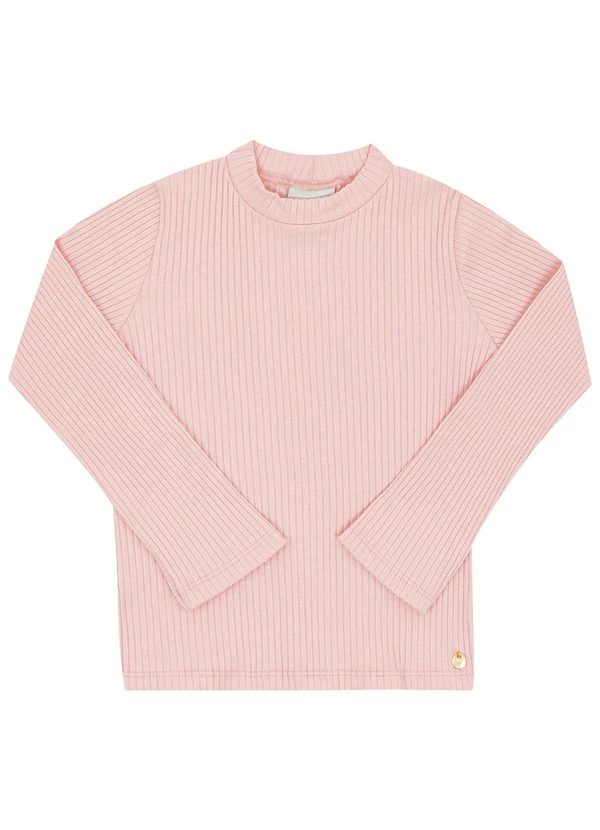 Pulla Bulla - Blusa Primeiros Passos Malha Canelada Rosa