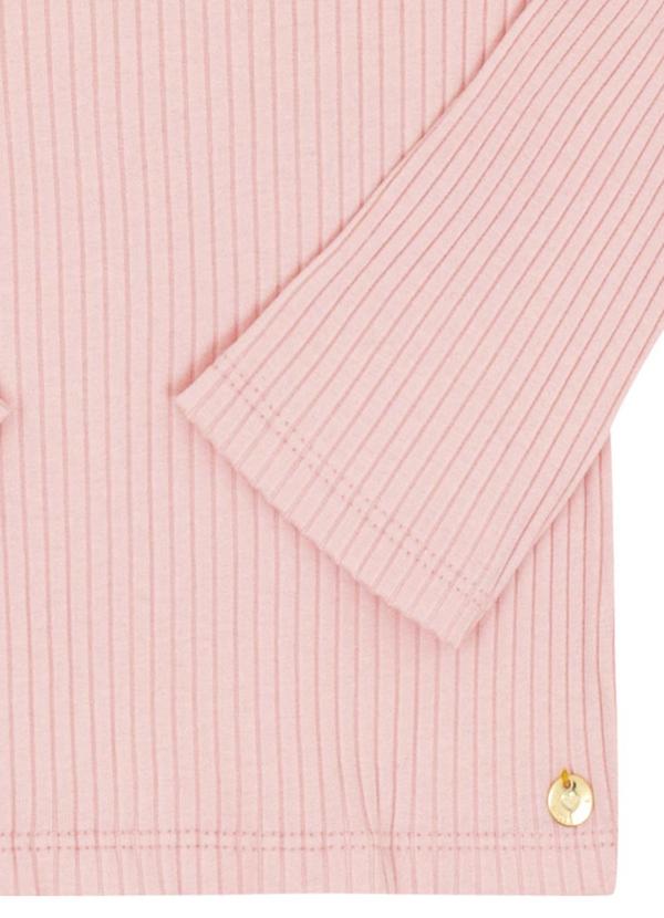 Pulla Bulla - Blusa Primeiros Passos Malha Canelada Rosa 3