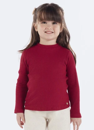 Pulla Bulla - Blusa Primeiros Passos Malha Canelada Roxo - PULLA BULLA