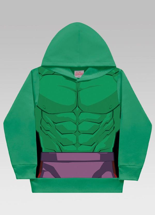 Fakini Kids - Blusão com Capuz Avengers Disney Verde