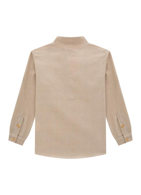 Carinhoso - Camisa Bege Listrada com Bordado Menino 2