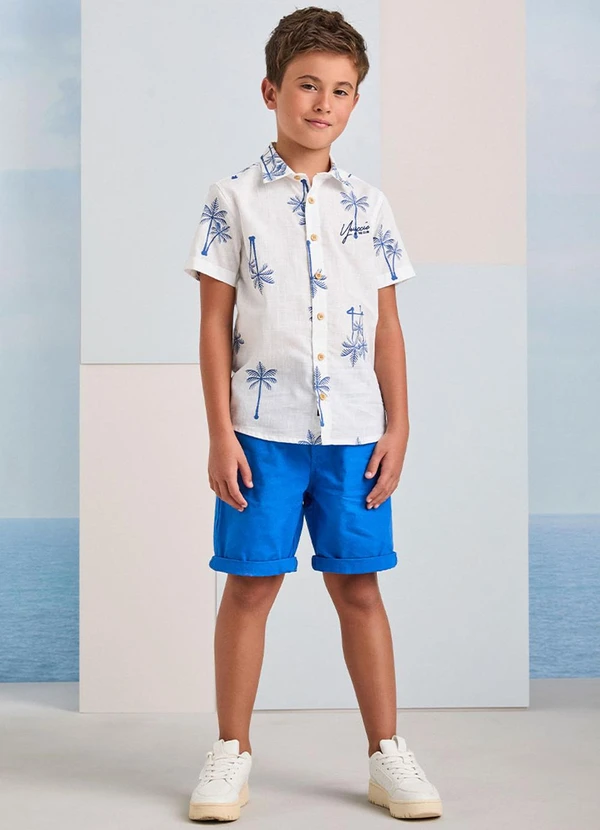 Youccie - Camisa Branca com Coqueiros Off White 3