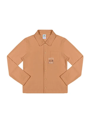 Outlet - Camisa Casual Menino Marrom - OUTLET