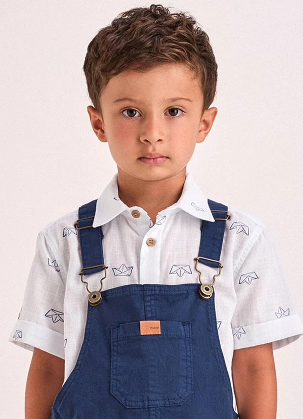 Youccie - Camisa com Estampa de Barquinhos Off White