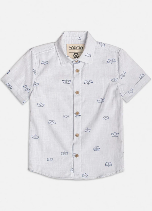 Youccie - Camisa com Estampa de Barquinhos Off White 2
