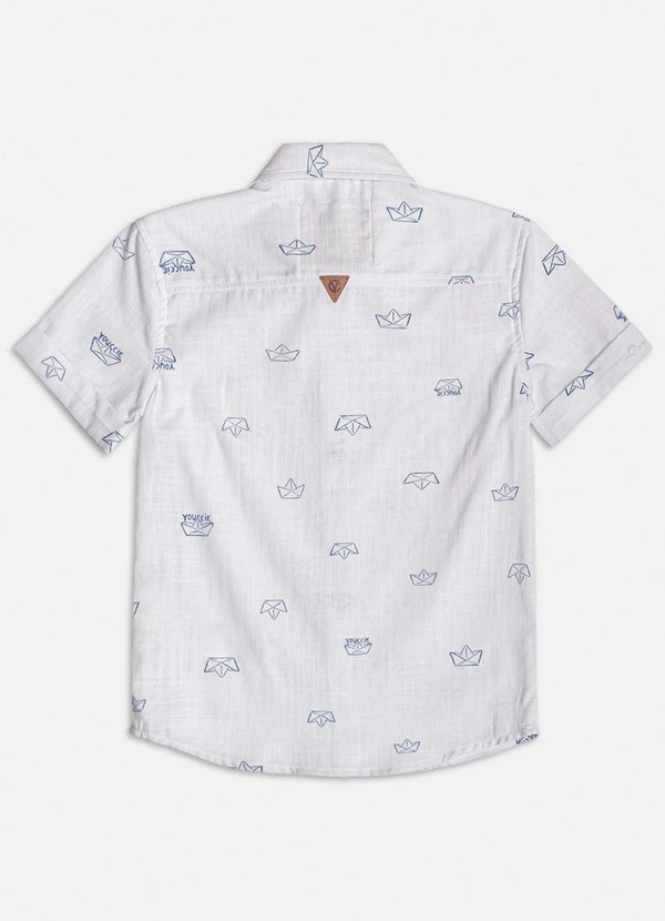 Youccie - Camisa com Estampa de Barquinhos Off White 3