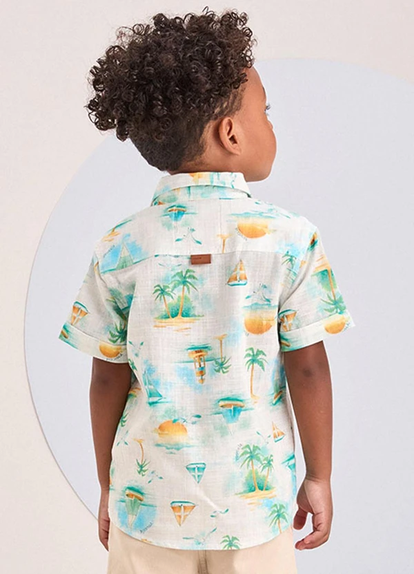 Youccie - Camisa com Estampa Tropical Off White 2