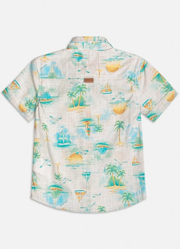 Youccie - Camisa com Estampa Tropical Off White 5