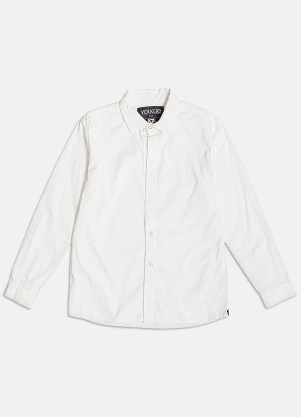 Youccie - Camisa com Logo Bordada Branco