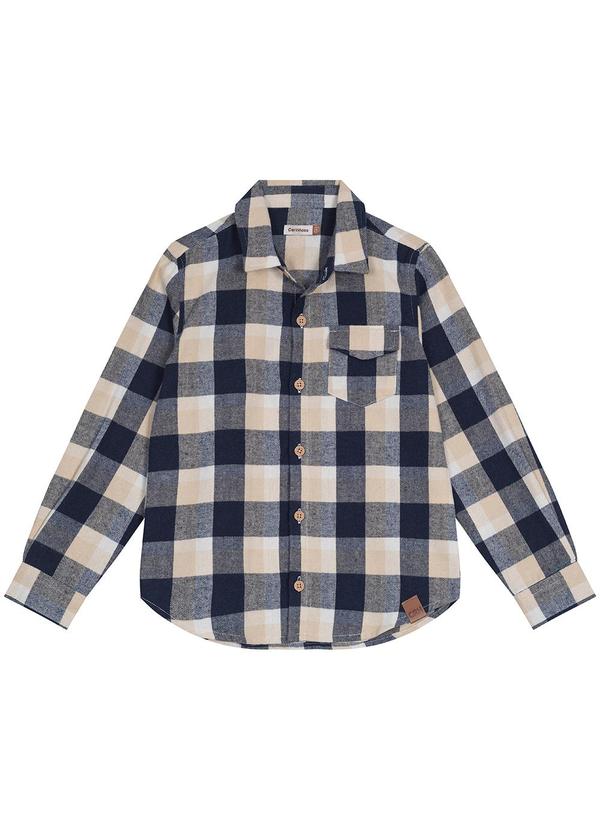 Carinhoso - Camisa Comfort Xadrez Menino Azul