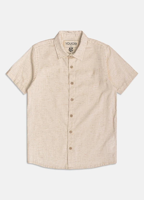 Youccie - Camisa de Linho Cru de Manga Curta Cru 6