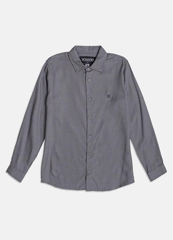 Youccie - Camisa de Viscose Xadrez Cinza