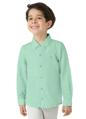 Carinhoso - Camisa em Algodão Maquinetado Verde - CARINHOSO